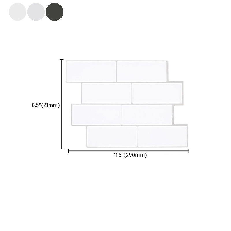BowLift | Peel & Stick Subway Tile Stain Resistant PVC Rectangle Peel & Stick Tile for Shower 2 Pack