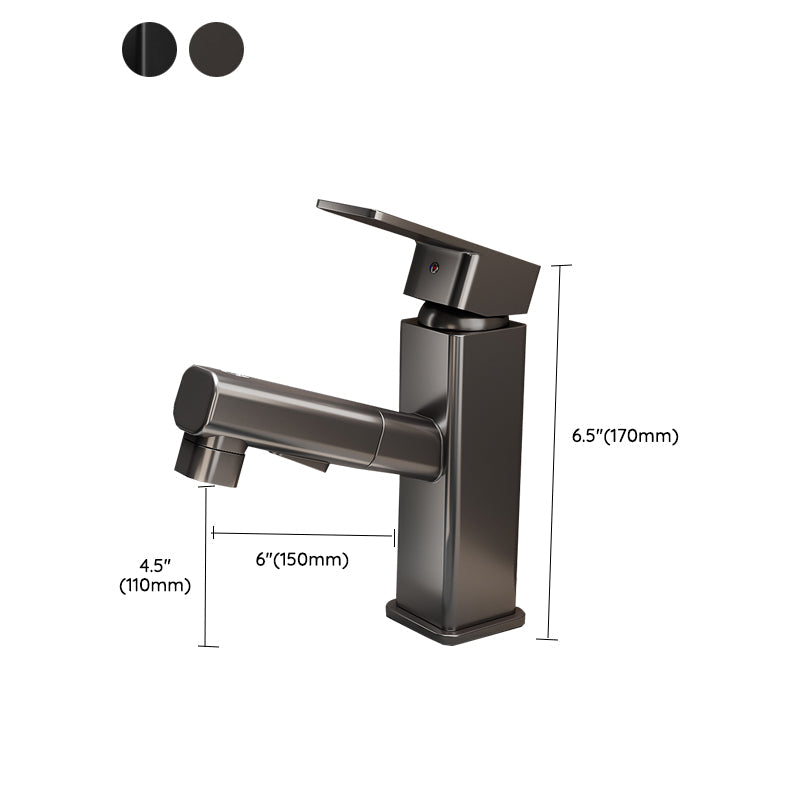BowLift | Bathroom vessel faucet high arc three-way spout single-handle faucet with pull-out sprayer