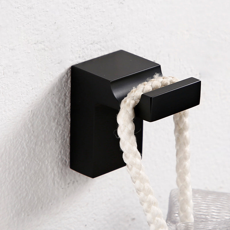 BowLift | Black Bathroom Accessories Hardware Set with Towel Rail and Bath Shelf