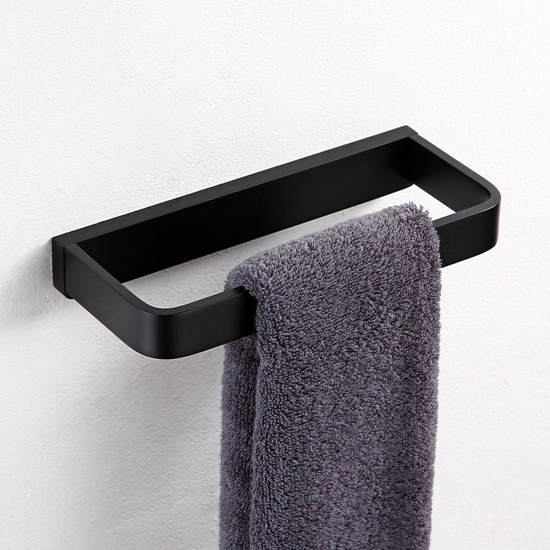 BowLift | Black Bathroom Accessories Hardware Set with Towel Bar and Bathroom Shelf