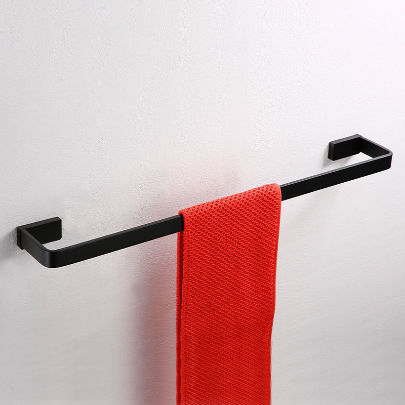 BowLift | Black Bathroom Accessories Hardware Set with Towel Rail and Bath Shelf