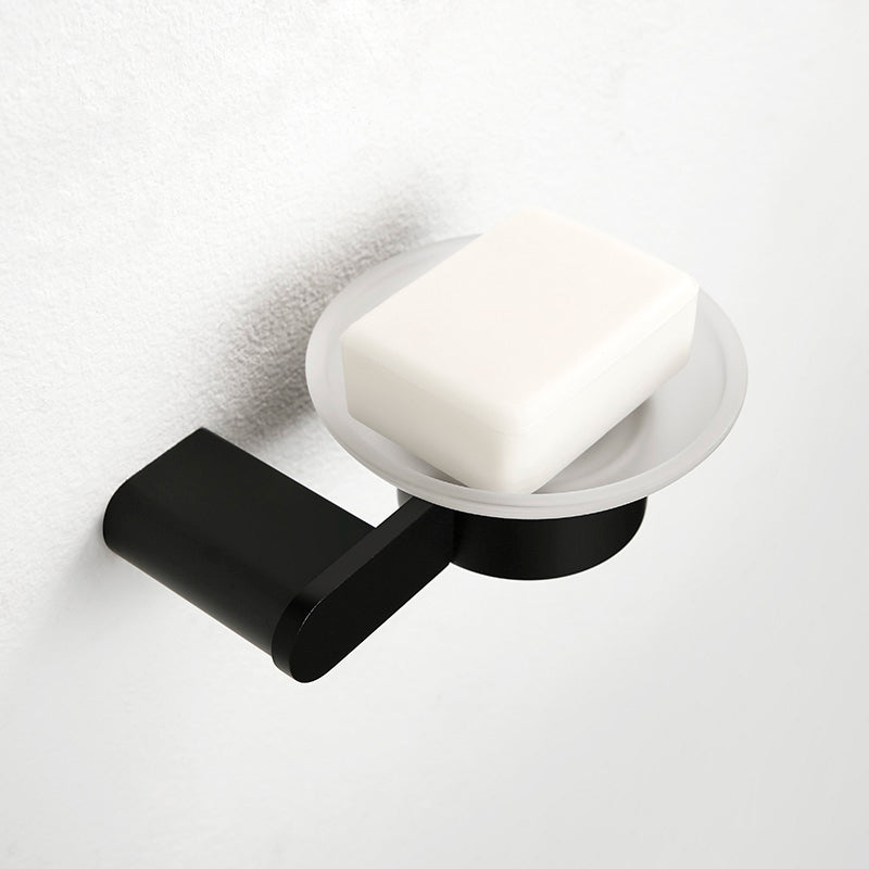 BowLift | Contemporary bathroom accessory single piece or in set made of black metal