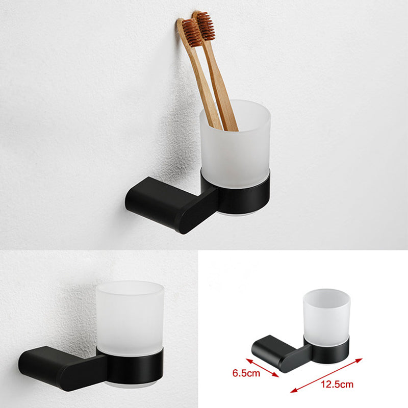 BowLift | Contemporary bathroom accessory single item or in set made of black metal