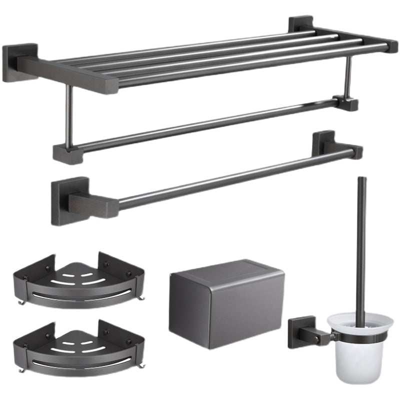 BowLift | Contemporary bathroom accessories single piece or in a set made of gray metal