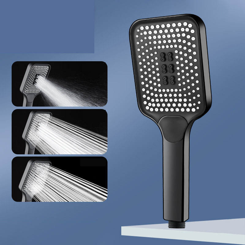 BowLift | Modern Rectangular Hand Shower in Black 3 Spray Wall Mounted Hand Shower