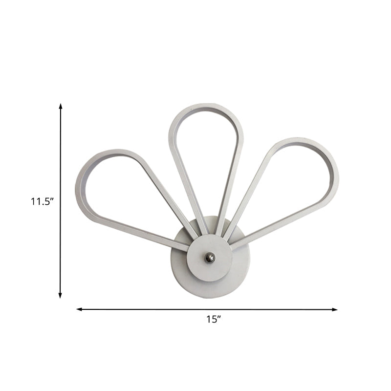 BowLift | Clover-shaped bedroom wall-mounted lighting acrylic LED modern wall lamp in white