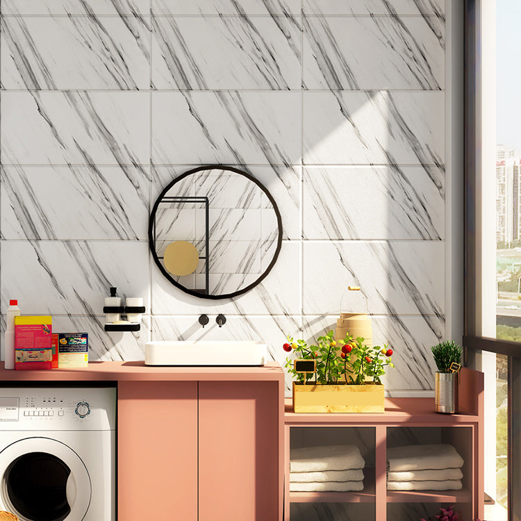 BowLift | Marbleized scratch-resistant PVC tile peel and stick tile for backsplash wall