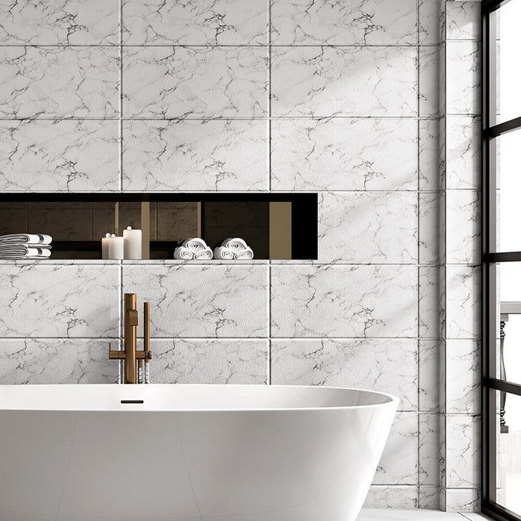 BowLift | Marbleized scratch-resistant PVC tile peel and stick tile for backsplash wall