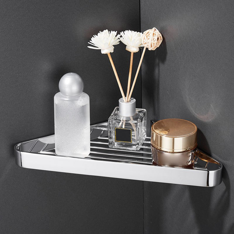 BowLift | 2-piece modern bathroom accessory set, polished chrome/gold, bathroom shelf