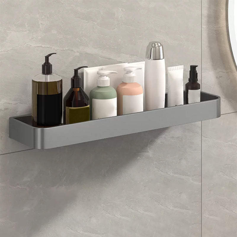 BowLift | Modern Grey 2-piece Bathroom Accessory Set, Matte Grey, Bathroom Shelf