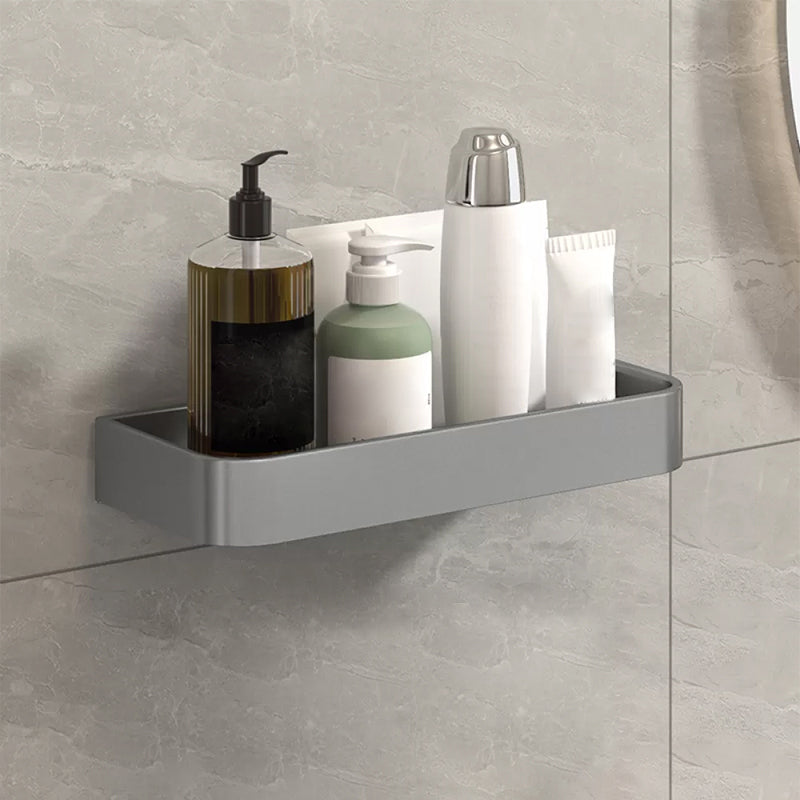 BowLift | Modern Grey 2-piece Bathroom Accessory Set, Matte Grey, Bathroom Shelf