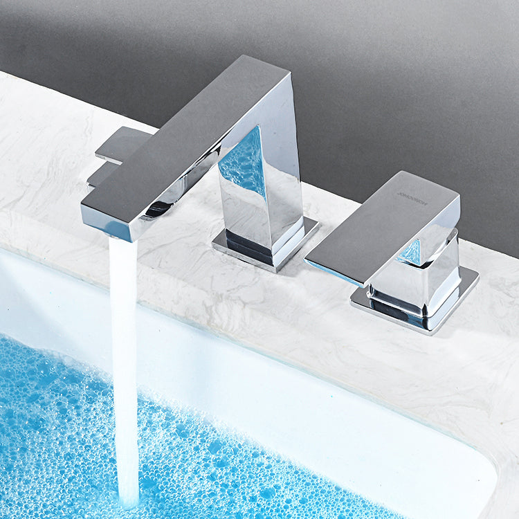 BowLift | Contemporary Bath Faucet Trim Deck Mounted Low Arc Bathroom Faucet