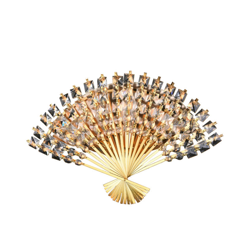 BowLift | Fan-Shape Wall Lamp Lighting Modern Metal 3-Head Gold Finish Wall Mount Lamp Fixture