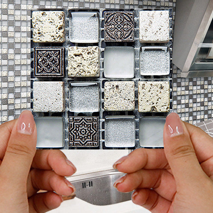 BowLift | Pattern Color Stone Peel and Stick Mosaic Tile Peel and Stick Tiles Set of 20