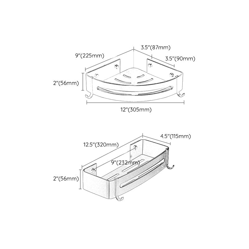 BowLift | Black Bathroom Set Modern 1/2/3 - Piece Anti-Rust Bathroom Rack