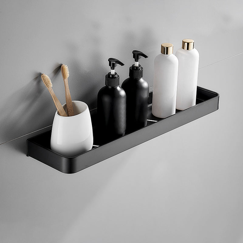 BowLift | Matt Black Bathroom Set Modern 1/2 - Piece Stainless Steel Bathroom Shelf