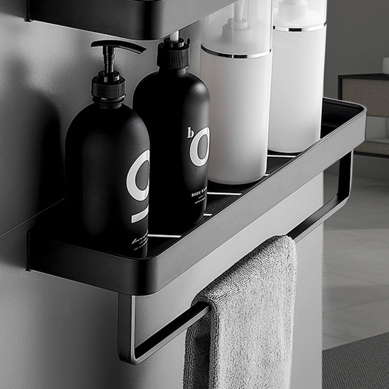 BowLift | Matt Black Bathroom Set Modern 1/2 - Piece Stainless Steel Bathroom Shelf