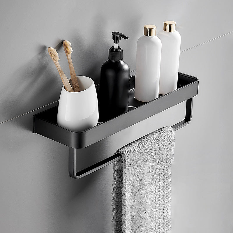 BowLift | Matt Black Bathroom Set Modern 1/2 - Piece Stainless Steel Bathroom Shelf