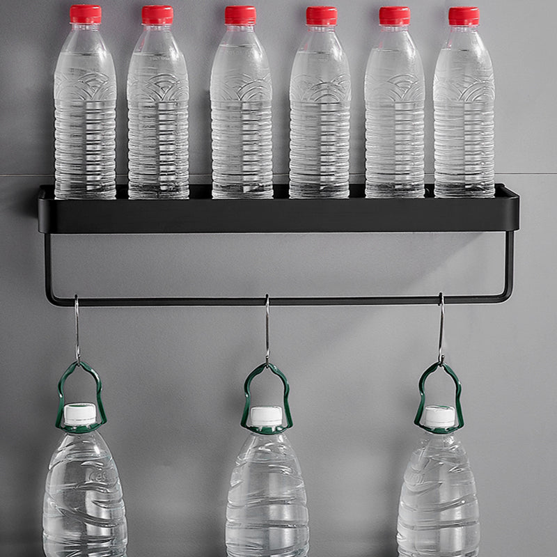 BowLift | Matt Black Bathroom Set Modern 1/2 - Piece Stainless Steel Bathroom Shelf