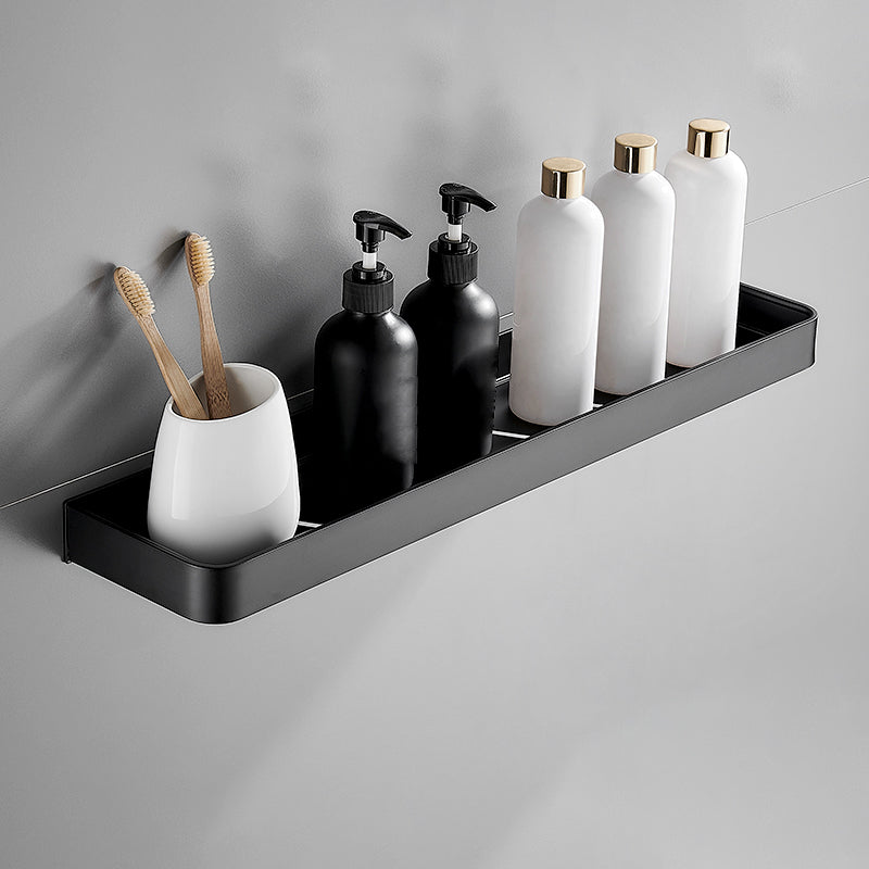 BowLift | Matt Black Bathroom Set Modern 1/2 - Piece Stainless Steel Bathroom Shelf