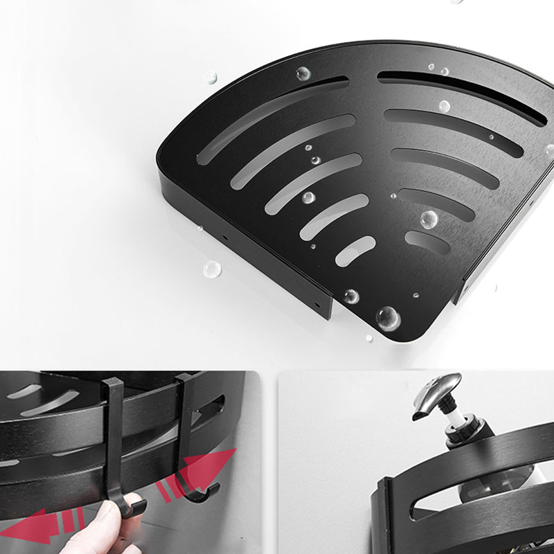 BowLift | Black/Silver Bath Set Modern 1/2/3-Piece Anti-Rust Bath Rack