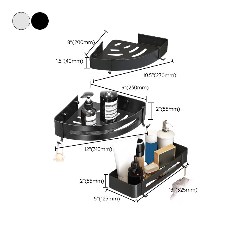 BowLift | Black/Silver Bath Set Modern 1/2/3-Piece Anti-Rust Bath Rack