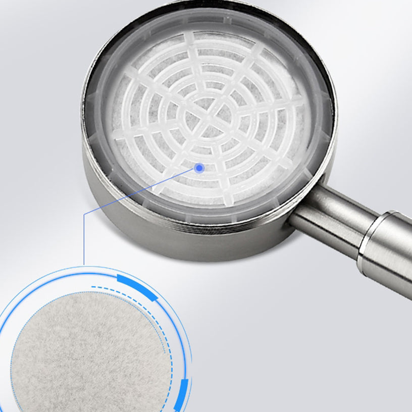 BowLift | Round Handheld Shower Water Saving Showerhead Made of Stainless Steel