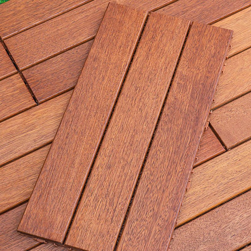 BowLift | Classic wooden deck tiles connecting composite patio tiles