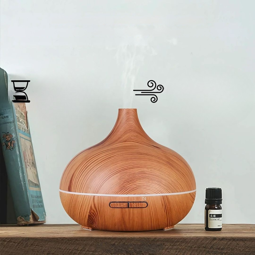 BowLift | Aroma Diffuser Wood Grain Humidifier for Home