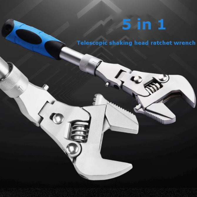 BowLift | 5 In 1 Telescopic Shaking Head Ratchet Wrench
