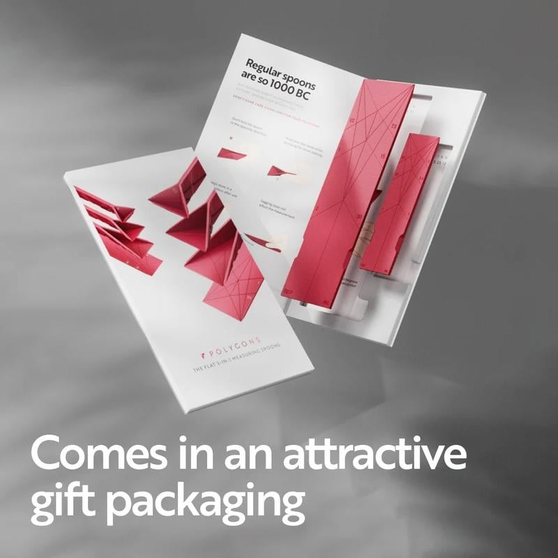 BowLift | 3-in-1 Folding Measuring Spoons | TriScoop Magnetic Design | Space-Saving Kitchen Tool