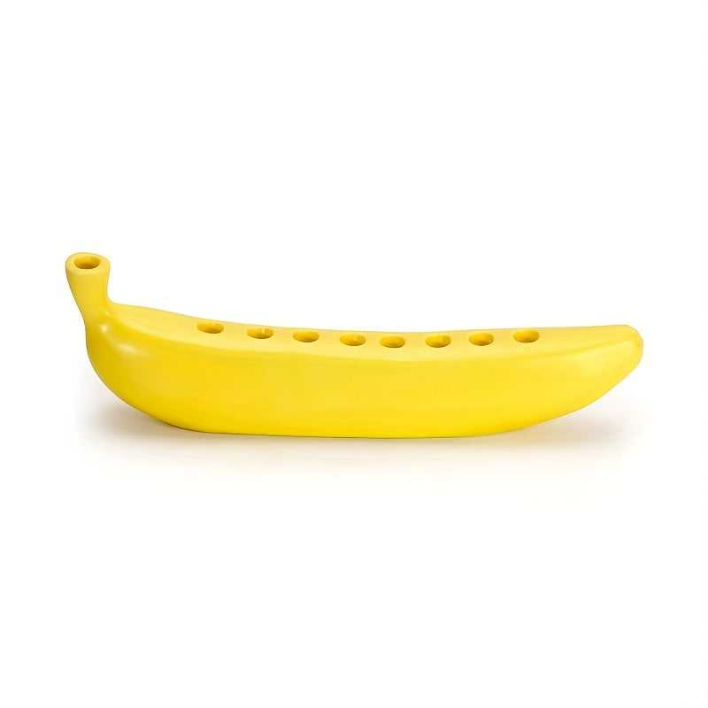 BowLift | Innovative Ceramic Banana Decorative Candlestick - Fun Candlestick for Hanukkah, Unique Banana Theme Candlestick for Enthusiasts, Parties, Home Lighting, Also Suitable for Christmas, Valentine's Day, Easter, Thanksgiving, Hanukkah Festival Gifts