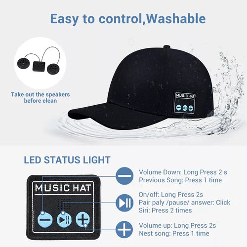 BowLift | Bluetooth Speaker Baseball Cap – Wireless, Waterproof, and Stylish