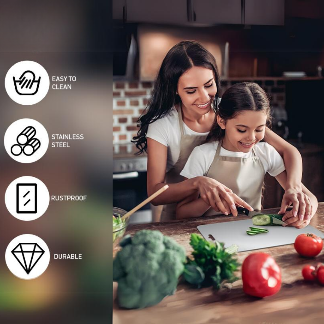 BowLift | Premium Stainless Steel Cutting Board - Stain and Scratch Resistant