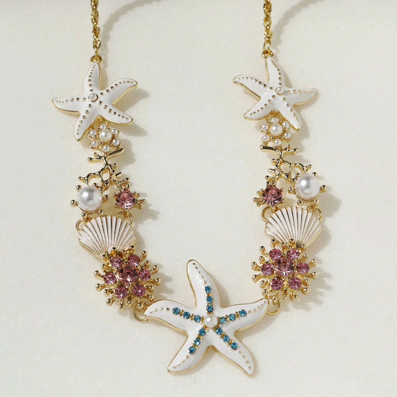 BowLift | Shell Starfish Pearl Necklace