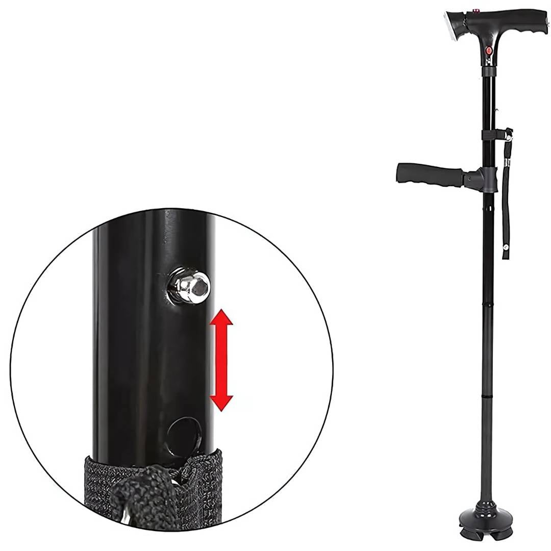 BowLift | Folding Cane - Lightweight Telescopic Walking Stick for Seniors & Travelers - Collapsible Mobility Aid for Easy Transport