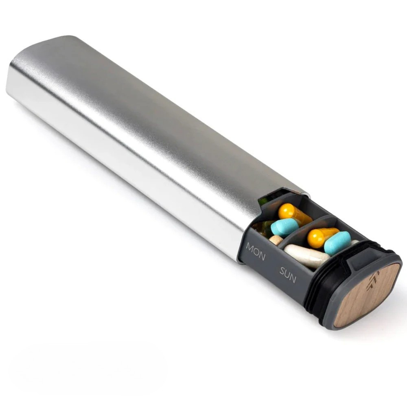 BowLift | 7-Day Medication Organizer – Compact Leakproof Pillbox for Home and Travel