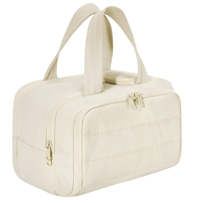 BowLift | Women’s Travel Toiletry Bag | Waterproof Lining | 4 Compartments | Upright Full-Open Design | 11 × 6.3 × 9.4 in