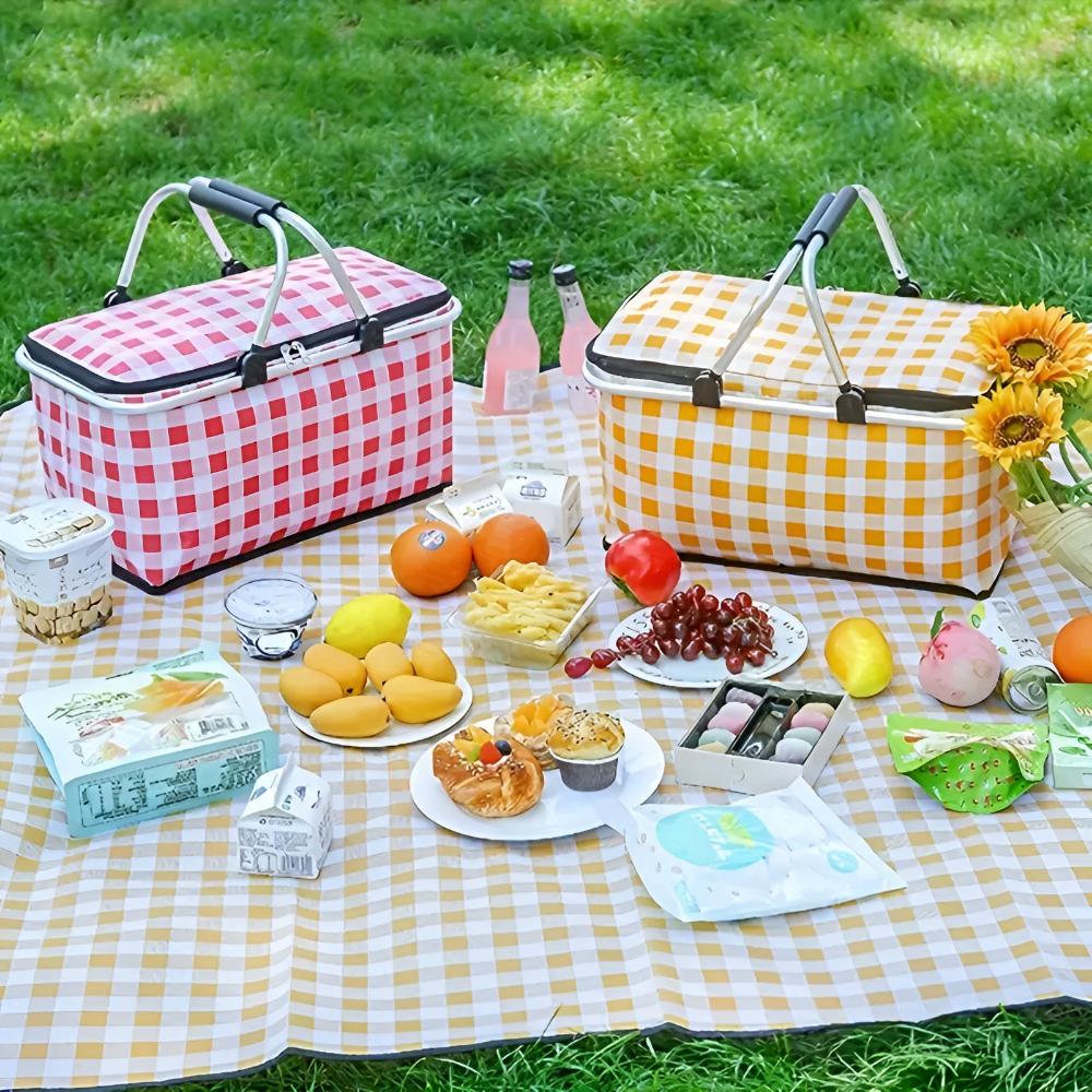 BowLift | Foldable Checkered Picnic Basket