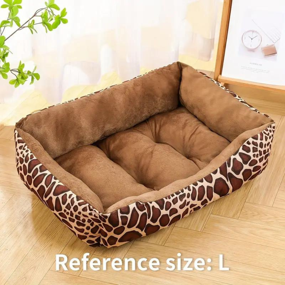 WildComfort • Plush Leopard Print Bed