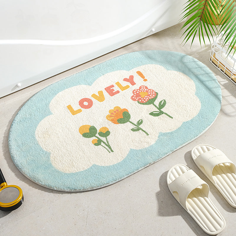 BowLift | Soft Floral Non-Slip Absorbent Floor Mat for Home