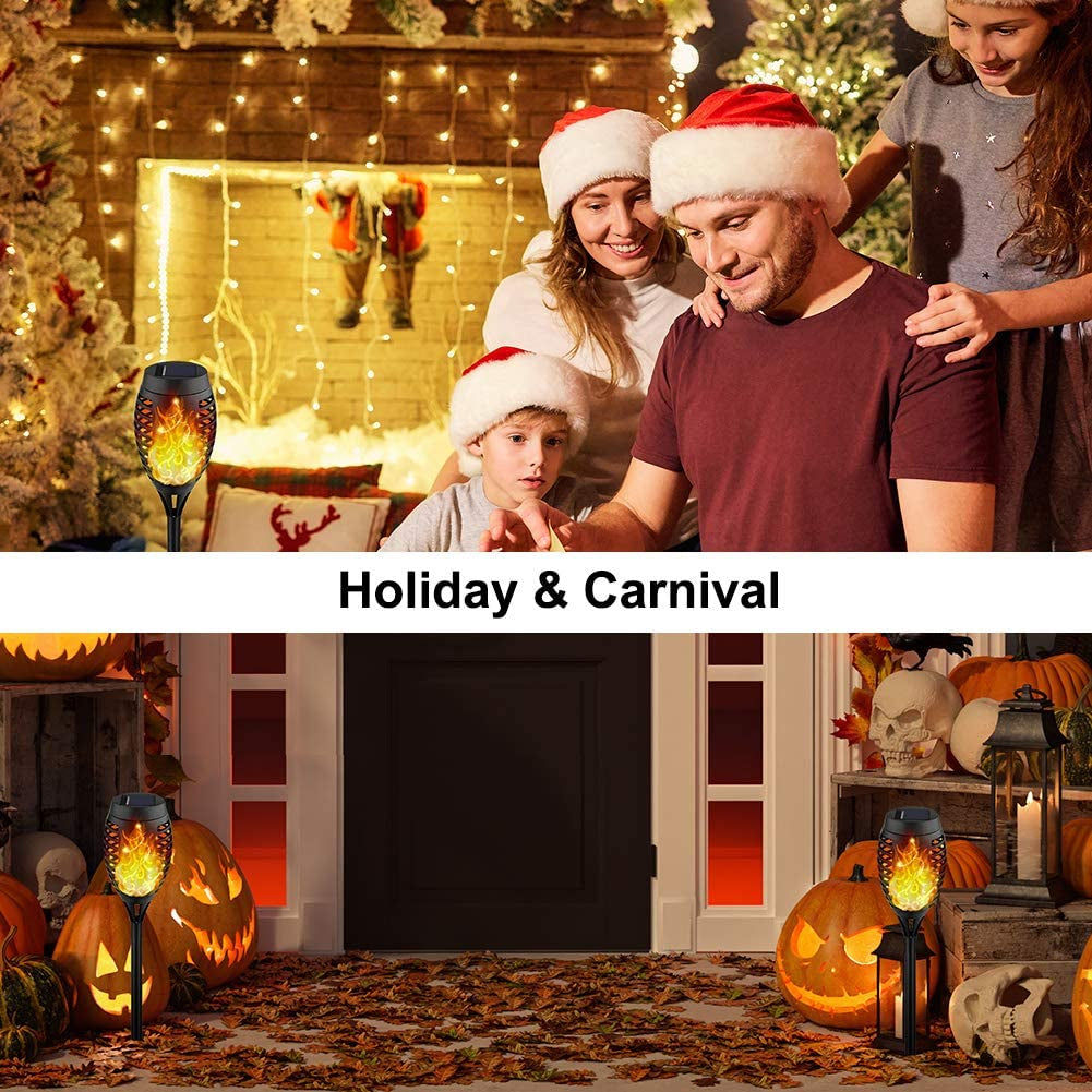 BowLift | 8-Pack: Solar Torch Light with Flickering Flame