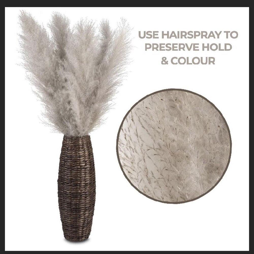 BowLift | 80 cm natural, real dried pampas grass bouquet (white / beige / gray) │ fluffy feather for modern boho home decor