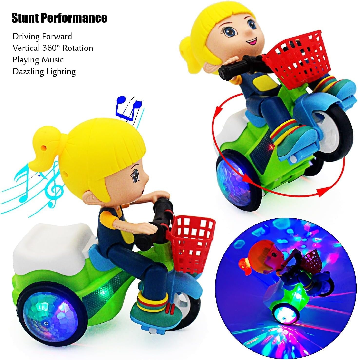 BowLift | Stunt Spin Dance Electric Tricycle Toy