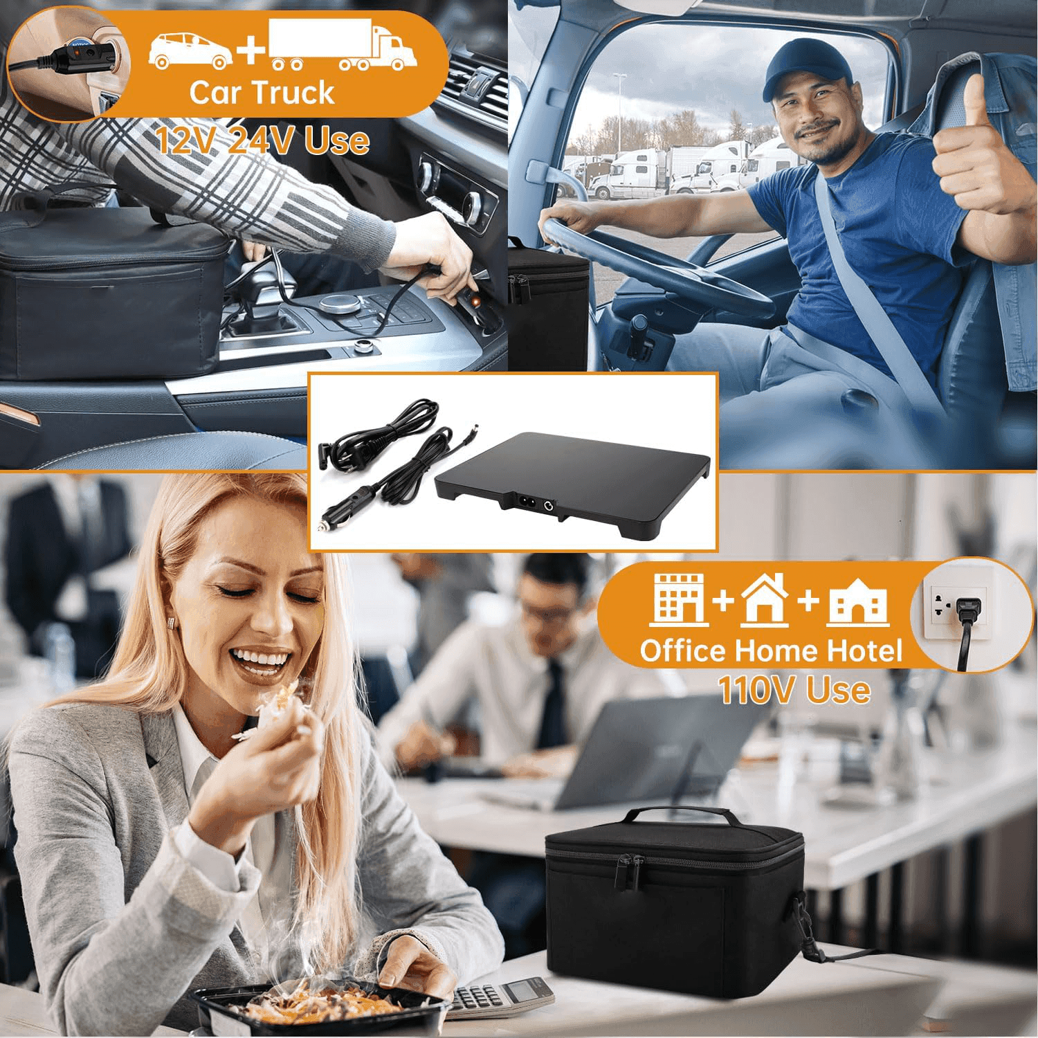 BowLift | HeatGo Pro – Electric Portable Food Warmer Lunchbox with 3-in-1 Connection