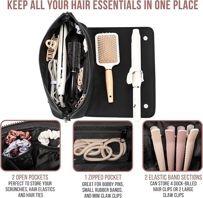 BowLift | 2-in-1 hair tool travel bag & heat-resistant mat