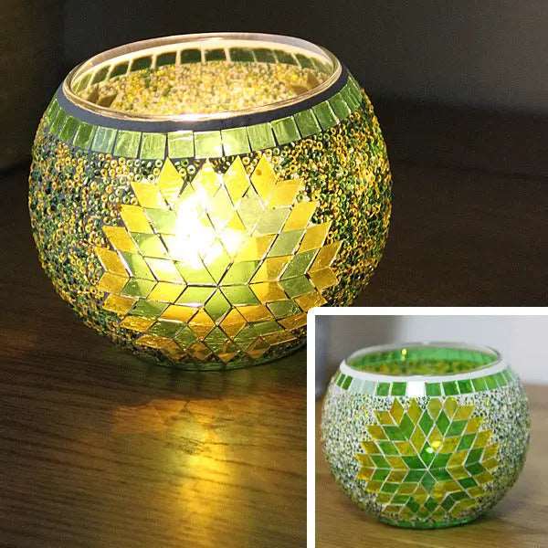 BowLift | Mosaic Glass Candle Holder for Home Decor
