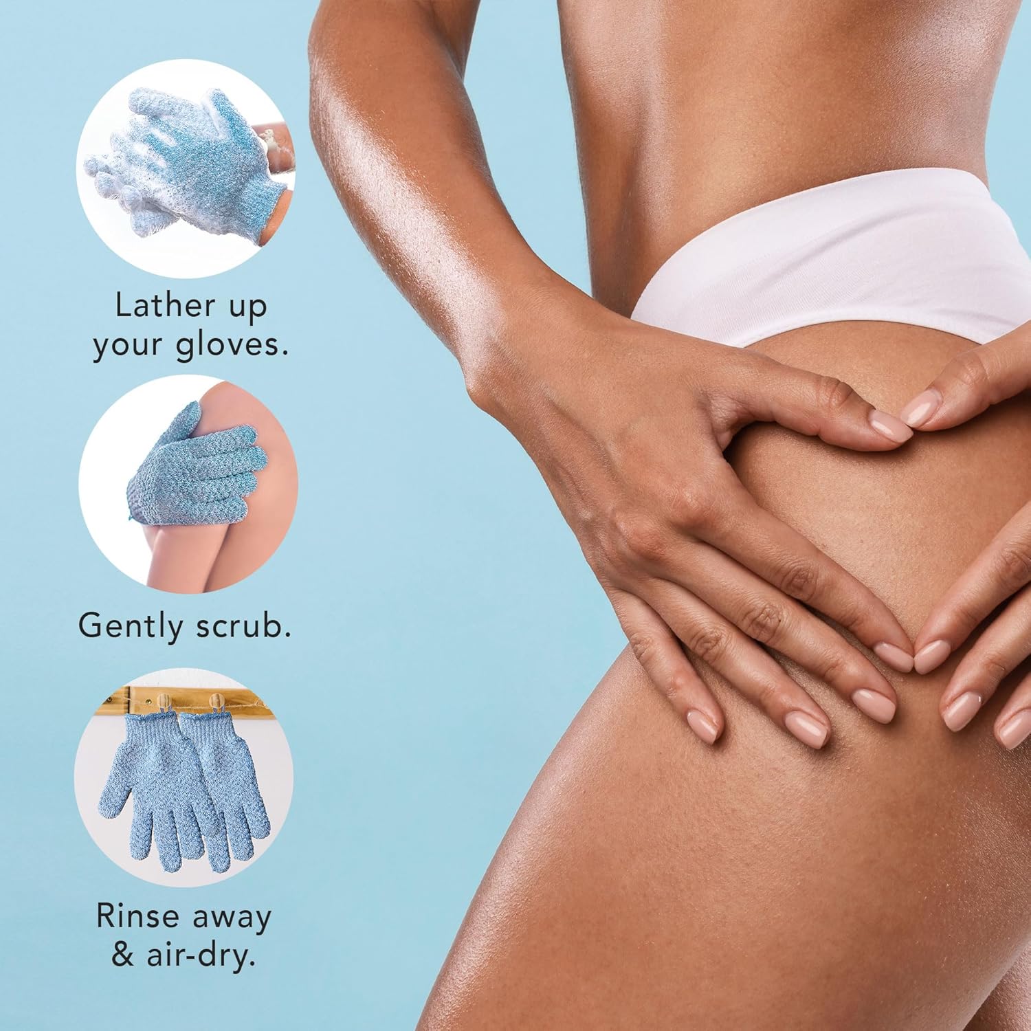 BowLift | Exfoliating Bath Gloves – Set of 2