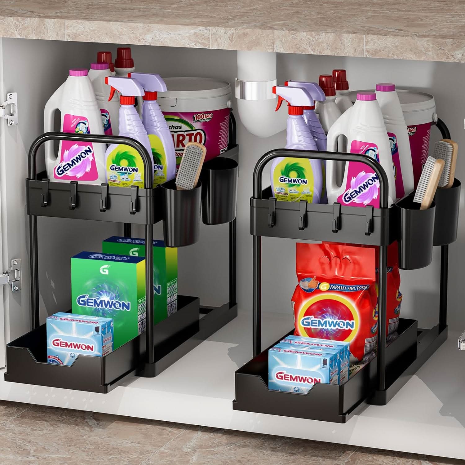 BowLift | EcoSpace - 2-tier under-desk shelf