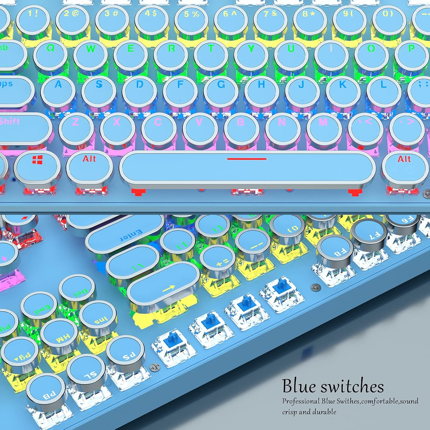 BowLift | 87-Key Mechanical Gaming Keyboard RGB Backlit Blue Switch